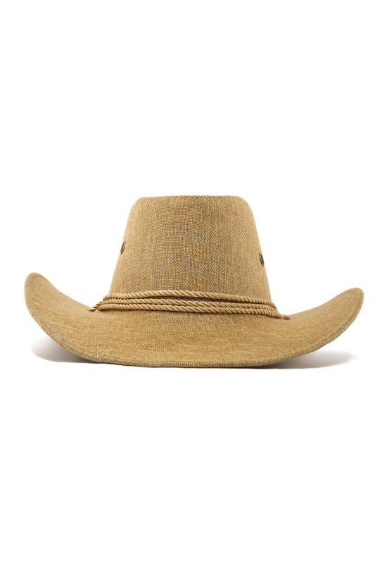 Cowboyhoed Bruin Flax Cowboy Western Hoed Linnen Vlasvezel 1