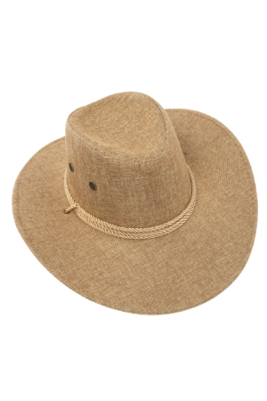 Cowboyhoed Bruin Flax Cowboy Western Hoed Linnen Vlasvezel 3