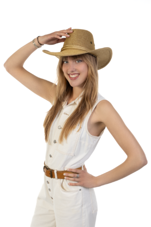 Cowboyhoed Bruin Flax Cowboy Western Hoed Linnen Vlasvezel 7