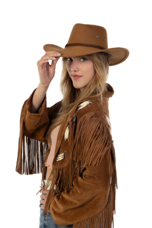 Cowboyhoed Bruin Suede Cowboy Western Hoed Bruine Band 5