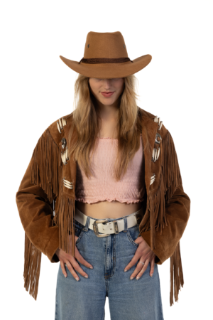 Cowboyhoed Bruin Suede Cowboy Western Hoed Bruine Band 6