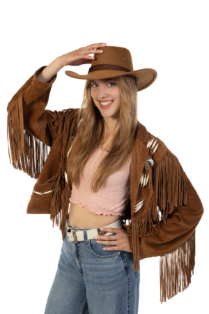 Cowboyhoed Bruin Suede Cowboy Western Hoed Bruine Band 7