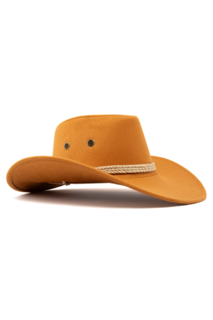 Cowboyhoed Caramel Suede Cowboy Western Hoed Beige Band