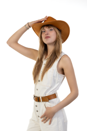 Cowboyhoed Caramel Suede Cowboy Western Hoed Bruine Band 4