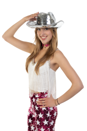 Cowboyhoed Disco Bal Spiegels Cowboy Hoed Western Toppers 7