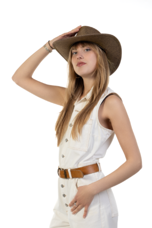Cowboyhoed Donkerbruin Flax Cowboy Western Hoed Linnen Vlasvezel 4