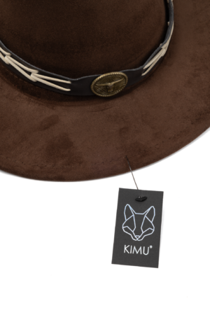 Cowboyhoed Donkerbruin Gevlochten Band Cowboy Western Hoed Touw 2