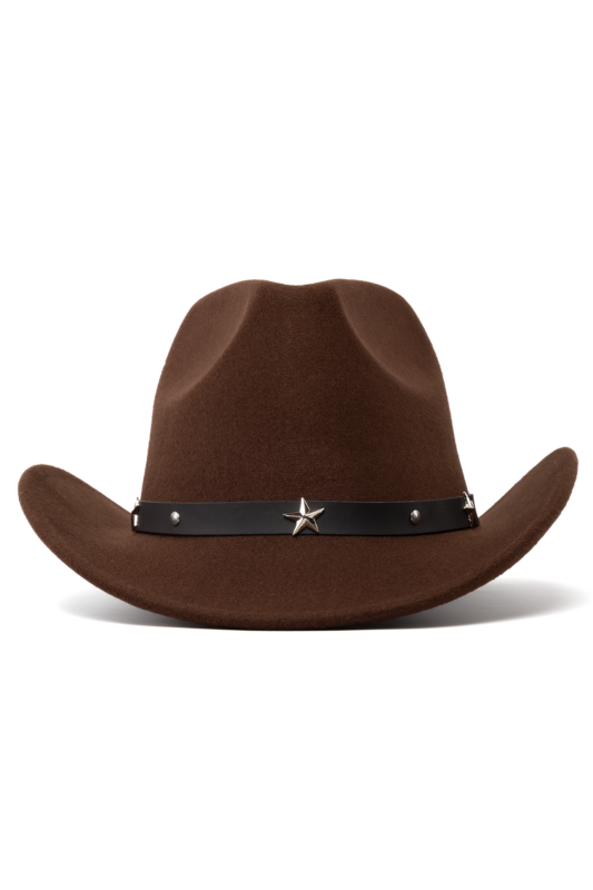 Cowboyhoed Donkerbruin Wolvilt Ster Cowboy Western Hoed Festival 1
