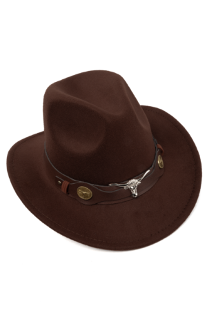 Cowboyhoed Donkerbruin Wolvilt Stier Cowboy Western Hoed Festival 3