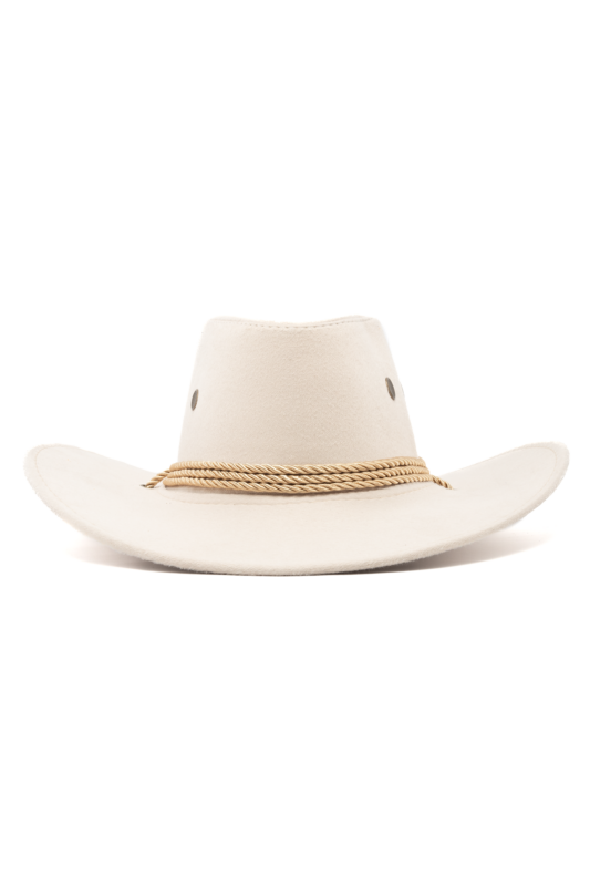 Cowboyhoed Gebroken Wit Suede Cowboy Western Hoed 1