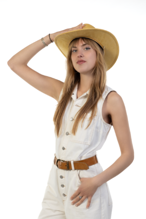 Cowboyhoed Geel Suede Cowboy Western Hoed Beige Band 4