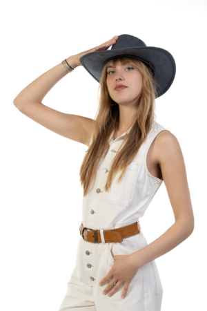 Cowboyhoed Grijs Suede Cowboy Western Hoed Bruine Band 4