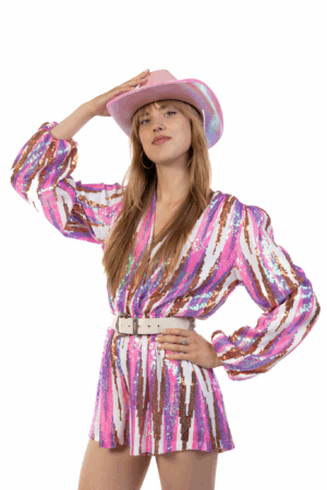 Cowboyhoed Iridescent Roze Cowboy Western Hoed Regenboog 4