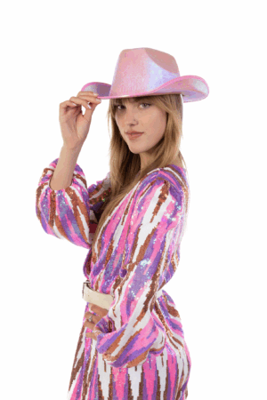 Cowboyhoed Iridescent Roze Cowboy Western Hoed Regenboog 5