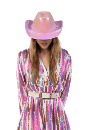 Cowboyhoed Iridescent Roze Cowboy Western Hoed Regenboog 6