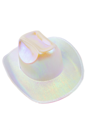 Cowboyhoed Iridescent Wit Cowboy Western Hoed Regenboog 3