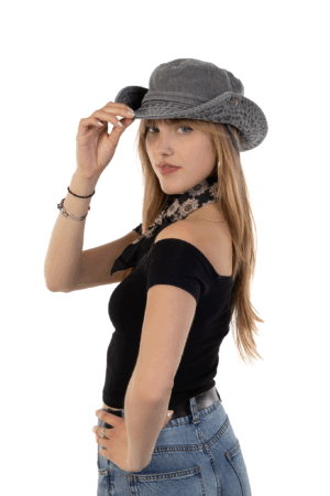 Cowboyhoed Jeans Grijs Cowboy Western Spijkerbroek Denim Hoed 1