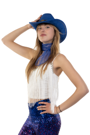 Cowboyhoed Koningsblauw Gevlochten Band Cowboy Western Hoed Touw 4
