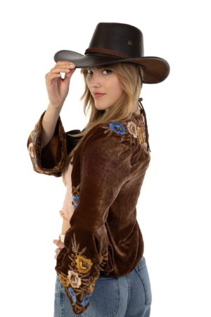 Cowboyhoed Leer Lak Donkerbruin Cowboy Western Leren Hoed 5