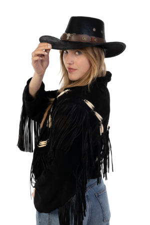 Cowboyhoed Leer Stier Zwart Cowboy Western Leren Hoed 5