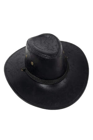 Cowboyhoed Leer Zwart Cowboy Western Leren Hoed 3