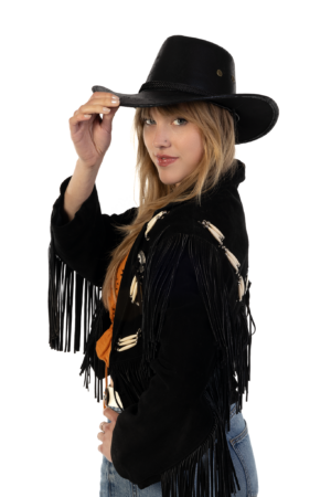 Cowboyhoed Leer Zwart Cowboy Western Leren Hoed 5
