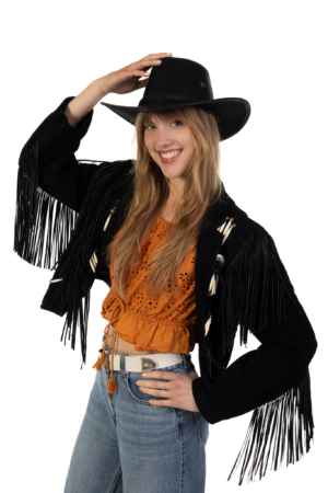 Cowboyhoed Leer Zwart Cowboy Western Leren Hoed 7