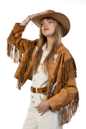 Cowboyhoed Lichtbruin Suede Cowboy Western Hoed Bruine Band 4