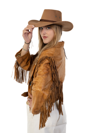Cowboyhoed Lichtbruin Suede Cowboy Western Hoed Bruine Band 5