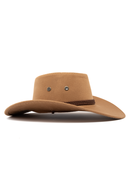 Cowboyhoed Lichtbruin Suede Cowboy Western Hoed Bruine Band