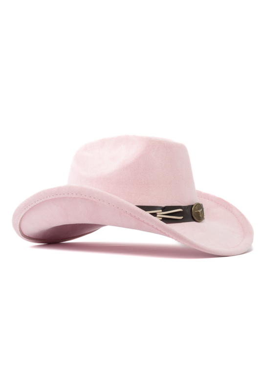 Cowboyhoed Lichtroze Gevlochten Band Cowboy Western Hoed Touw