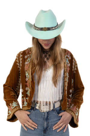 Cowboyhoed Mintgroen Gevlochten Band Cowboy Western Hoed Touw 6