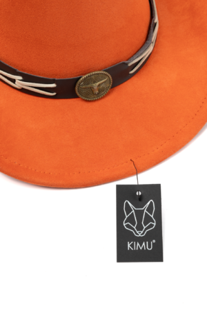 Cowboyhoed Oranje Gevlochten Band Cowboy Western Hoed Touw 2