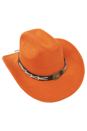 Cowboyhoed Oranje Gevlochten Band Cowboy Western Hoed Touw 3