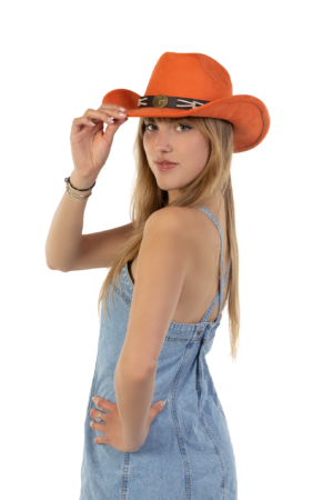 Cowboyhoed Oranje Gevlochten Band Cowboy Western Hoed Touw 5