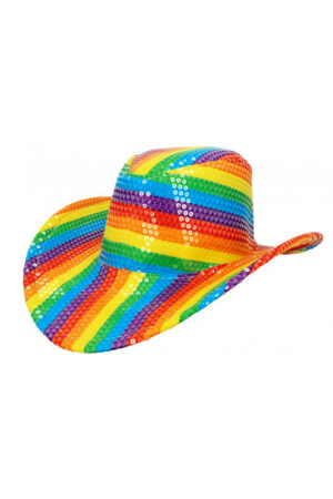 Cowboyhoed Regenboog Pailletten Cowboy Pride 2