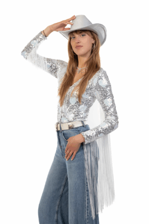 Cowboyhoed Strepen Zilver Cowboy Western Hoed 4