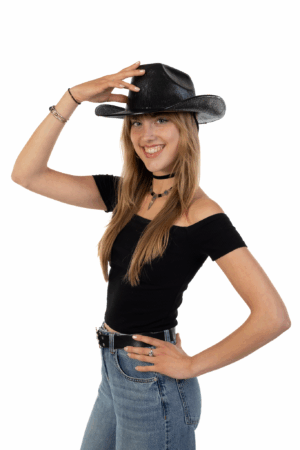 Cowboyhoed Strepen Zwart Cowboy Western Hoed 7