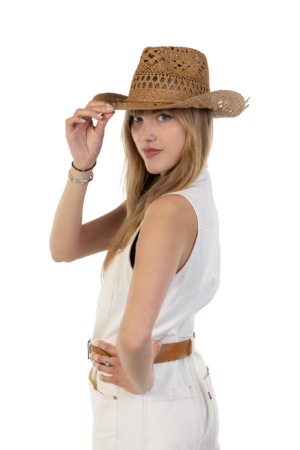 Cowboyhoed Stro Lichtbruin Cowboy Western Hoed Riet 5