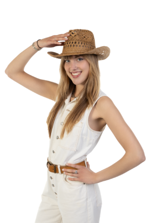 Cowboyhoed Stro Lichtbruin Cowboy Western Hoed Riet 7