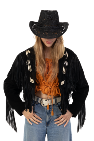 Cowboyhoed Stro Zwart Cowboy Western Hoed Riet 6