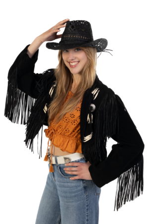 Cowboyhoed Stro Zwart Cowboy Western Hoed Riet 7