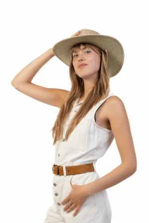 Cowboyhoed Taupe Flax Cowboy Western Hoed Linnen Vlasvezel 4