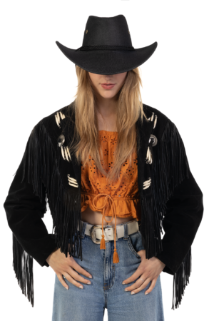 Cowboyhoed Zwart Flax Cowboy Western Hoed Linnen Vlasvezel 6