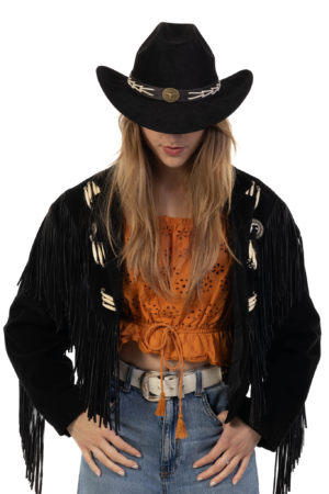 Cowboyhoed Zwart Gevlochten Band Cowboy Western Hoed Touw 6