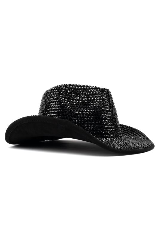 Cowboyhoed Zwart Strass Steentjes Cowboy Festival Hoed