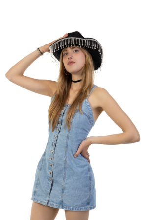 Cowboyhoed Zwart Strass Steentjes Cowboy Western Hoed Dames
