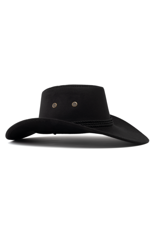 Cowboyhoed Zwart Suede Cowboy Western Hoed Zwarte Band
