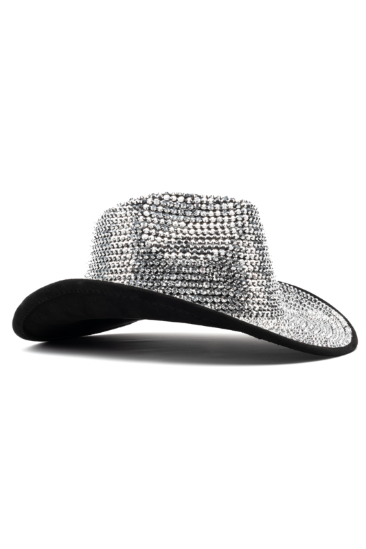 Cowboyhoed Zwart Wit Strass Steentjes Cowboy Festival Hoed