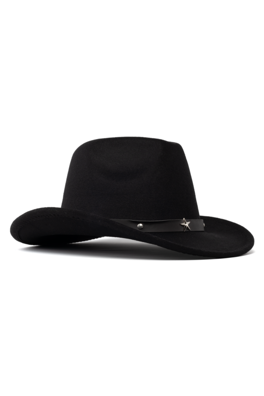 Cowboyhoed Zwart Wolvilt Ster Cowboy Western Hoed Festival